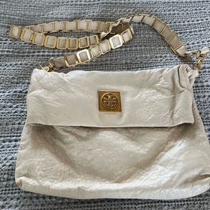 Off white/cream Tory Burch cross body bag